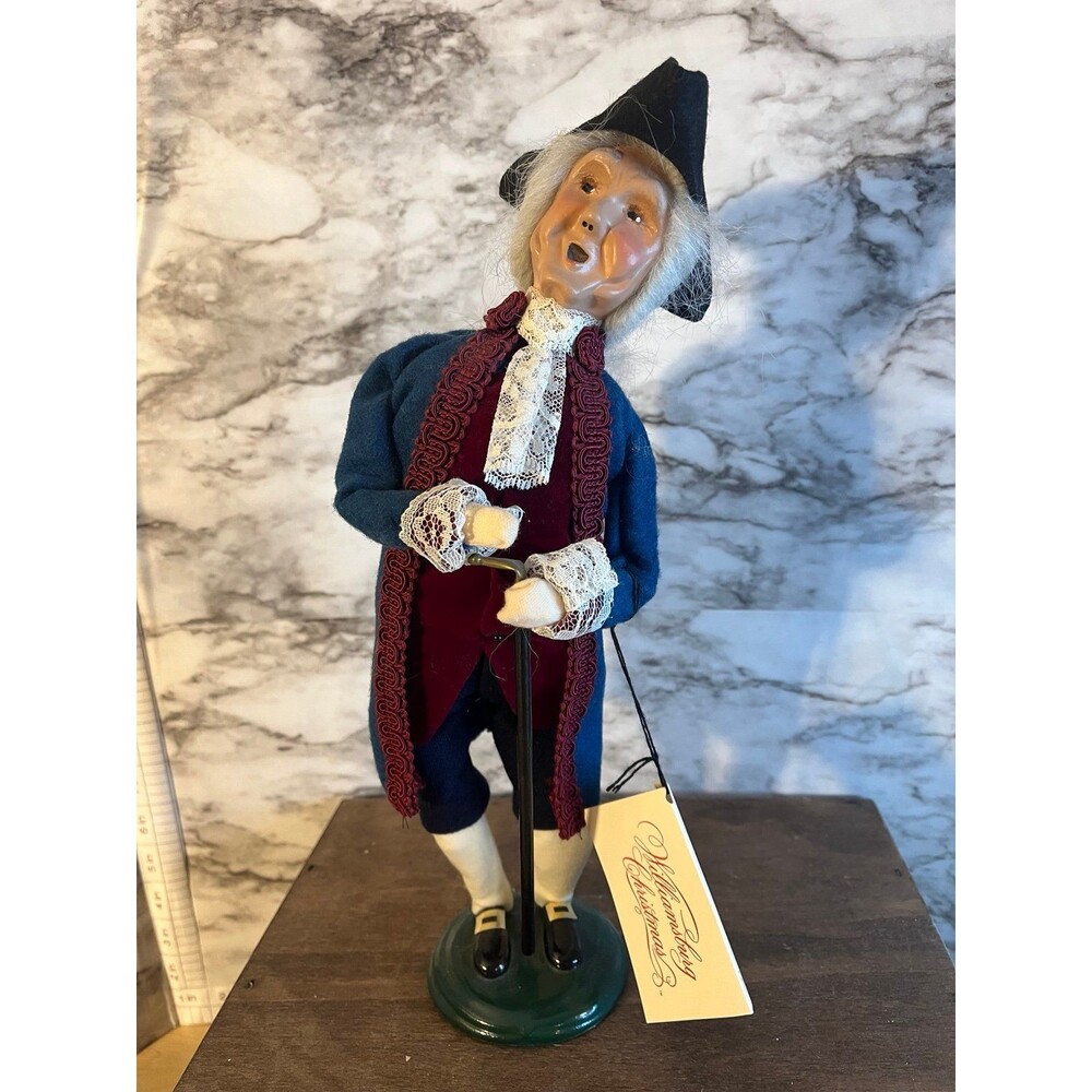 Byers Choice Williamsburg Colonial Gentleman  w/ Cane 1999